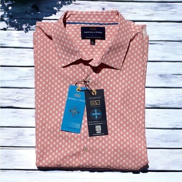 NICKEL & IRON MENS NWT STRETCH PERFORMANCE SHIRT QUICK DRY MOISTURE WICKING XL - Picture 1 of 9